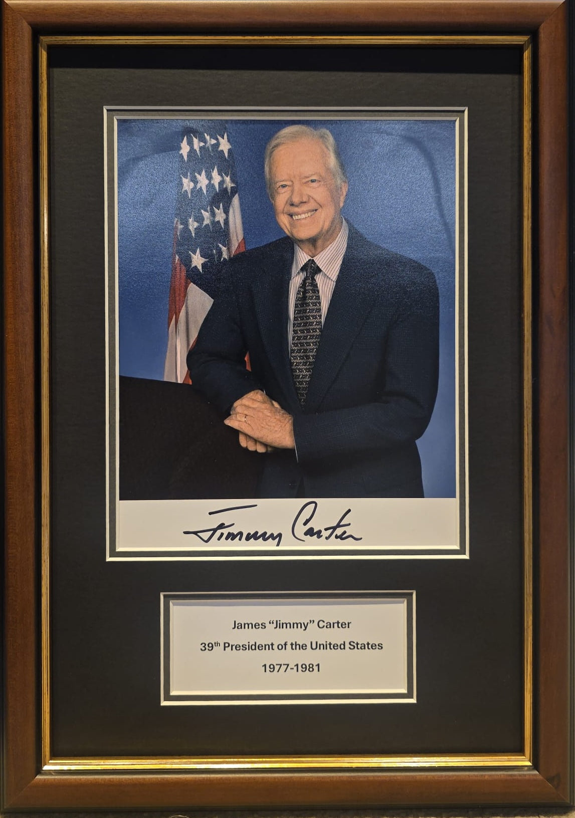 Jimmy Carter, Former President, Hand Signed Photo Presentation & AFTAL COA
