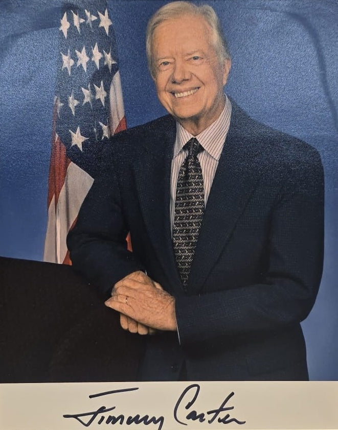 Jimmy Carter, Former President, Hand Signed Photo Presentation & AFTAL COA