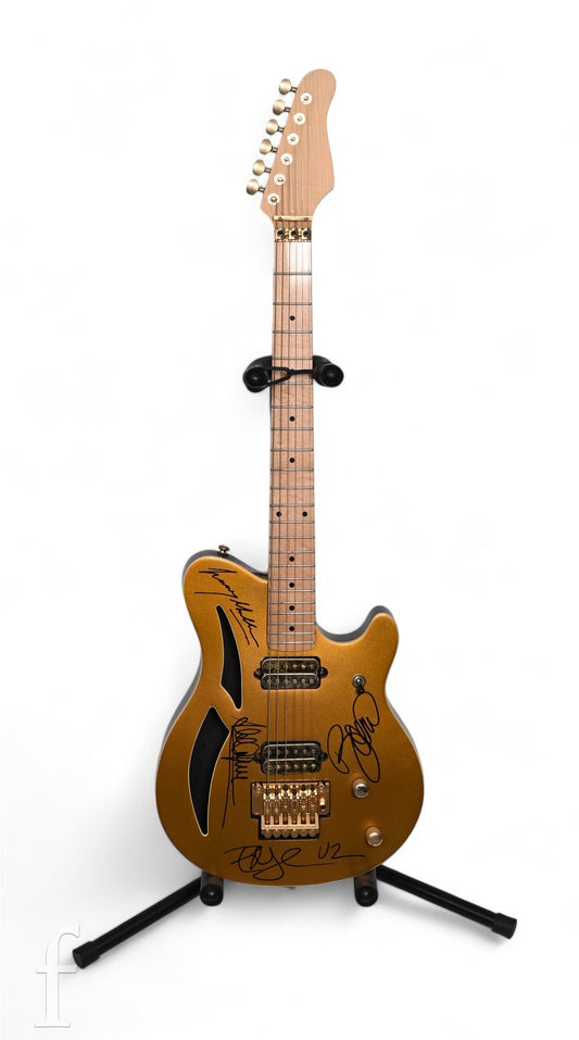 U2 - Bono, The Edge, Larry Mullen, Adam Clayton, Hand Signed Guitar & COA