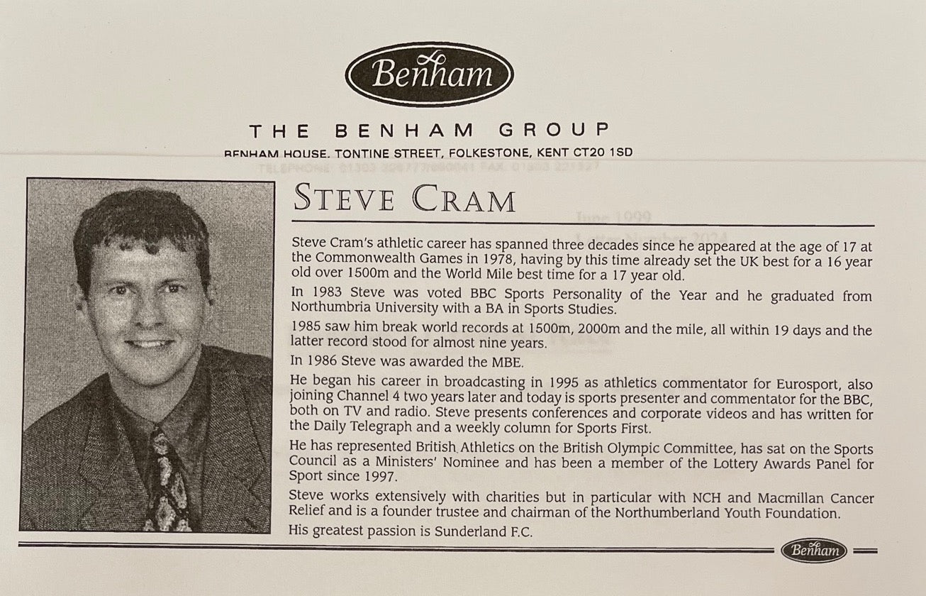 STEVE CRAM HAND SIGNED AND FRAMED FDC WITH COA
