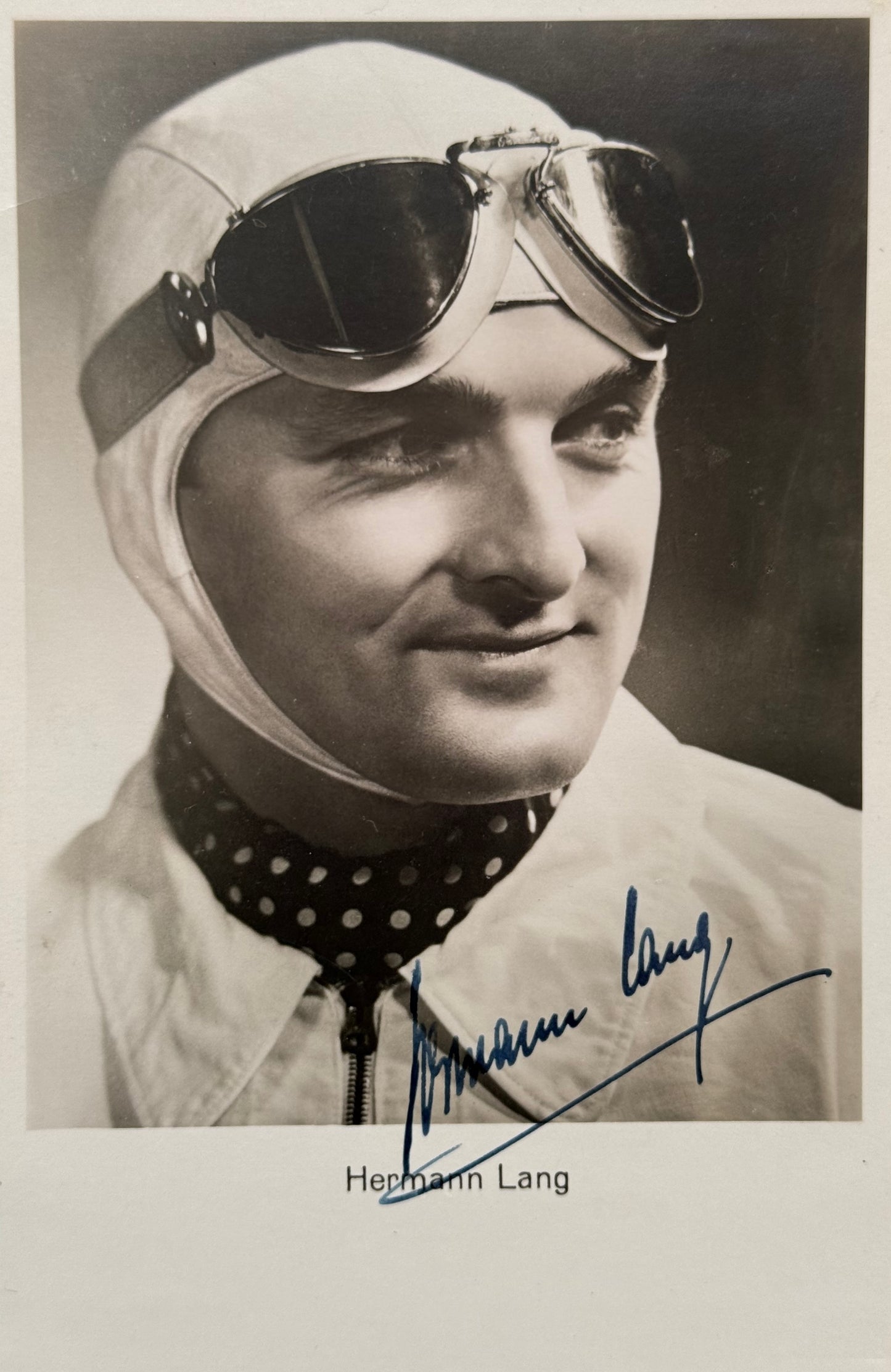 Hermann Lang Former Mercedes F1 Driver, Hand Signed Photo Presentation With UACC COA