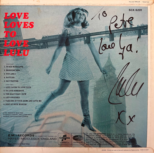 LULU HAND SIGNED FRAMED (70cm x 50cm) ALBUM WITH COA