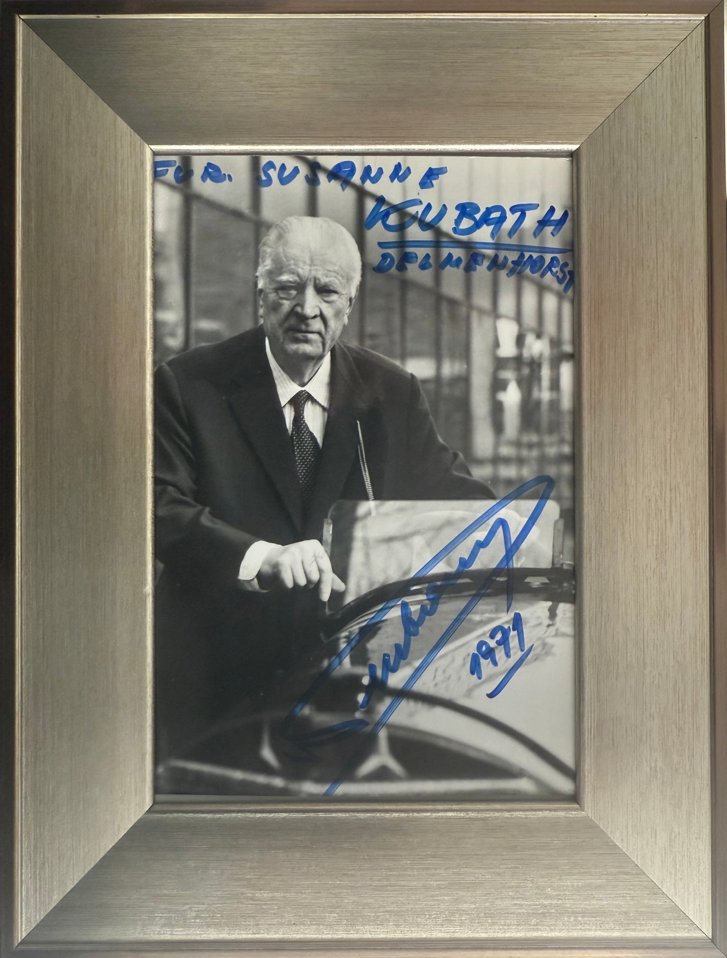 Alfred Neubauer Original Mercedes F1 Team Manager, Hand Signed Photo Presentation With UACC COA