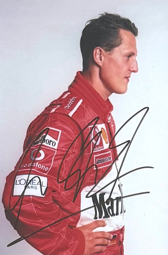 Michael Schumacher, F1 Legend, Hand Signed Framed Photo Presentation With COA