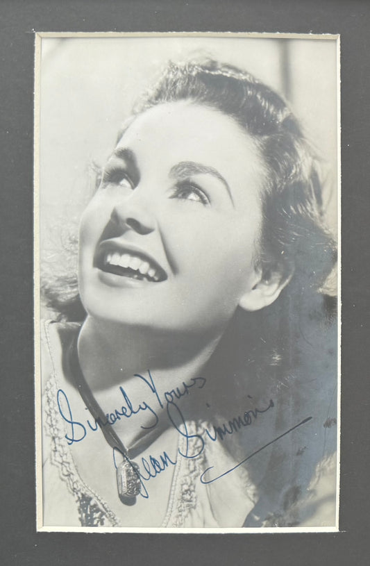 Jean Simmons, Actress, Hand Signed Framed Publicity Photo & AFTAL COA