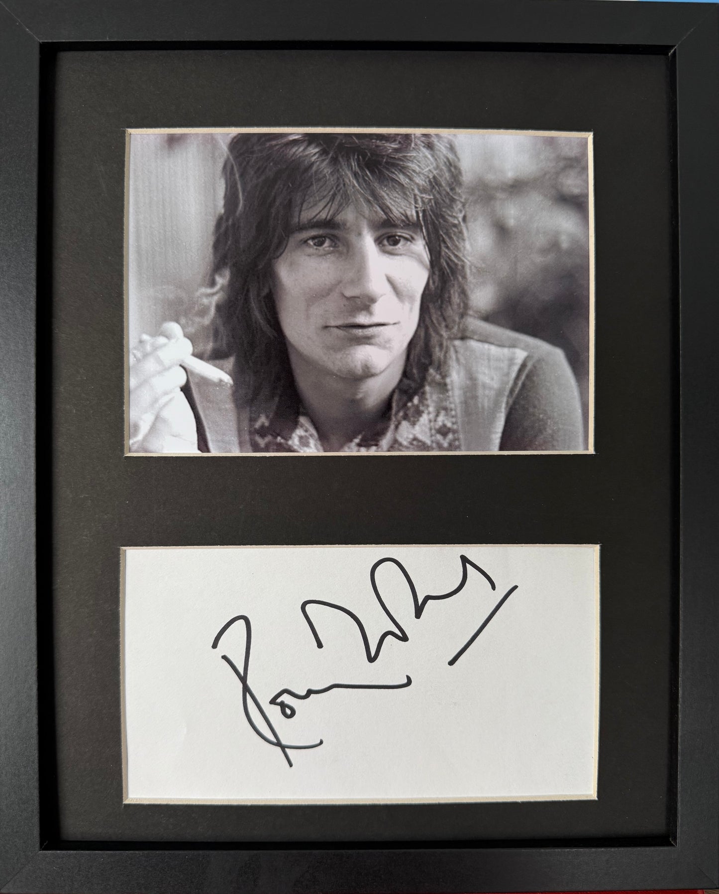Ronnie Wood, Rolling Stones Guitarist, Hand Signed Card Presentation & AFTAL Member COA