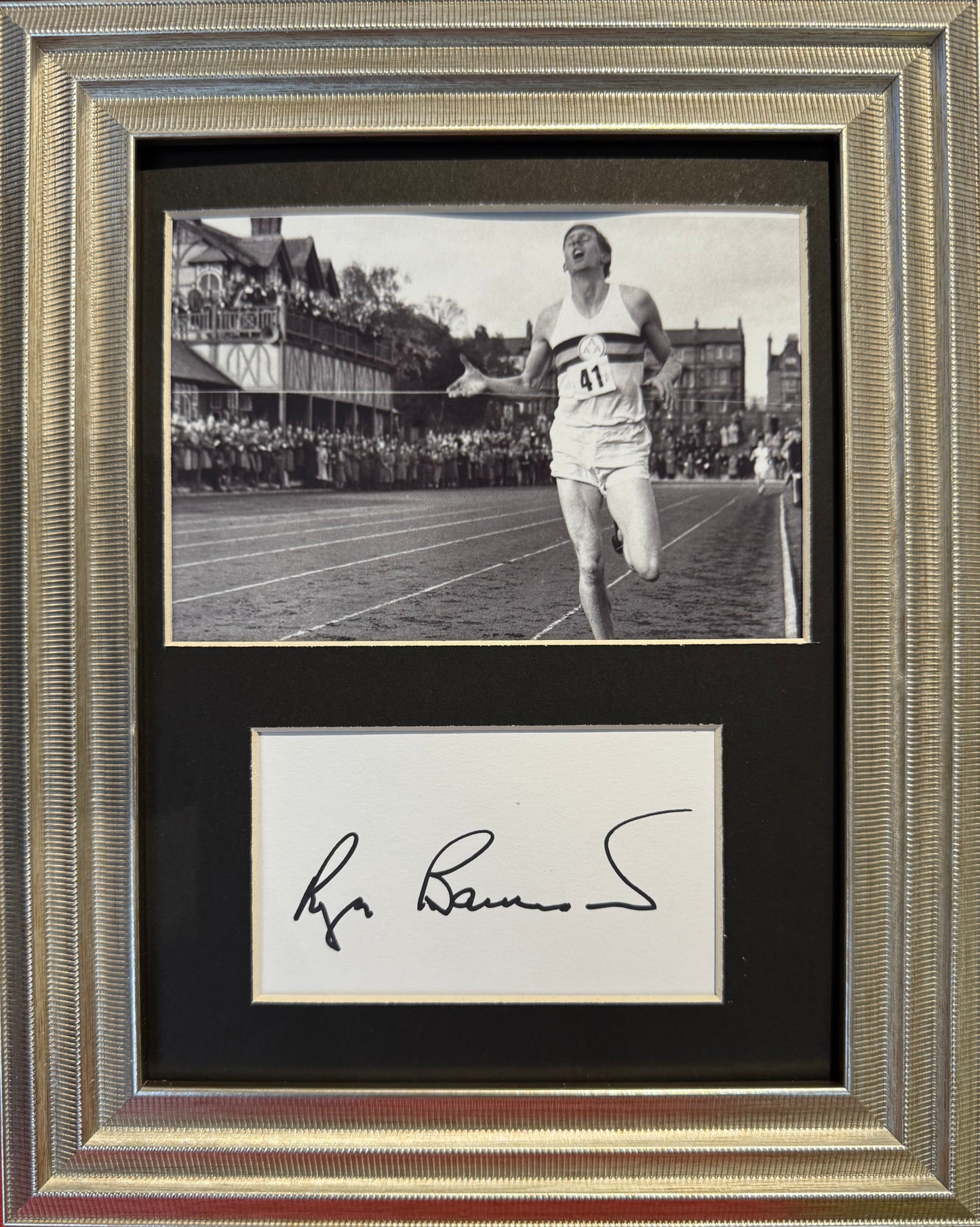 Sir Roger Bannister, Iconic Athlete, Hand Signed Framed Card Photo Presentation & AFTAL COA