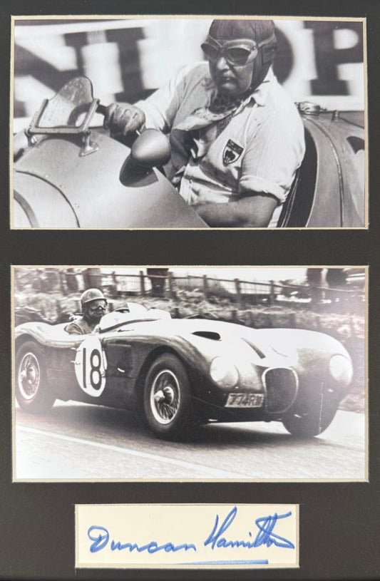 Duncan Hamilton, Former Formula One Driver, Hand Signed Card Presentation & COA