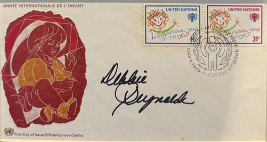 Debbie Reynolds Hand Signed First Day Cover (FDC) With AFTAL COA