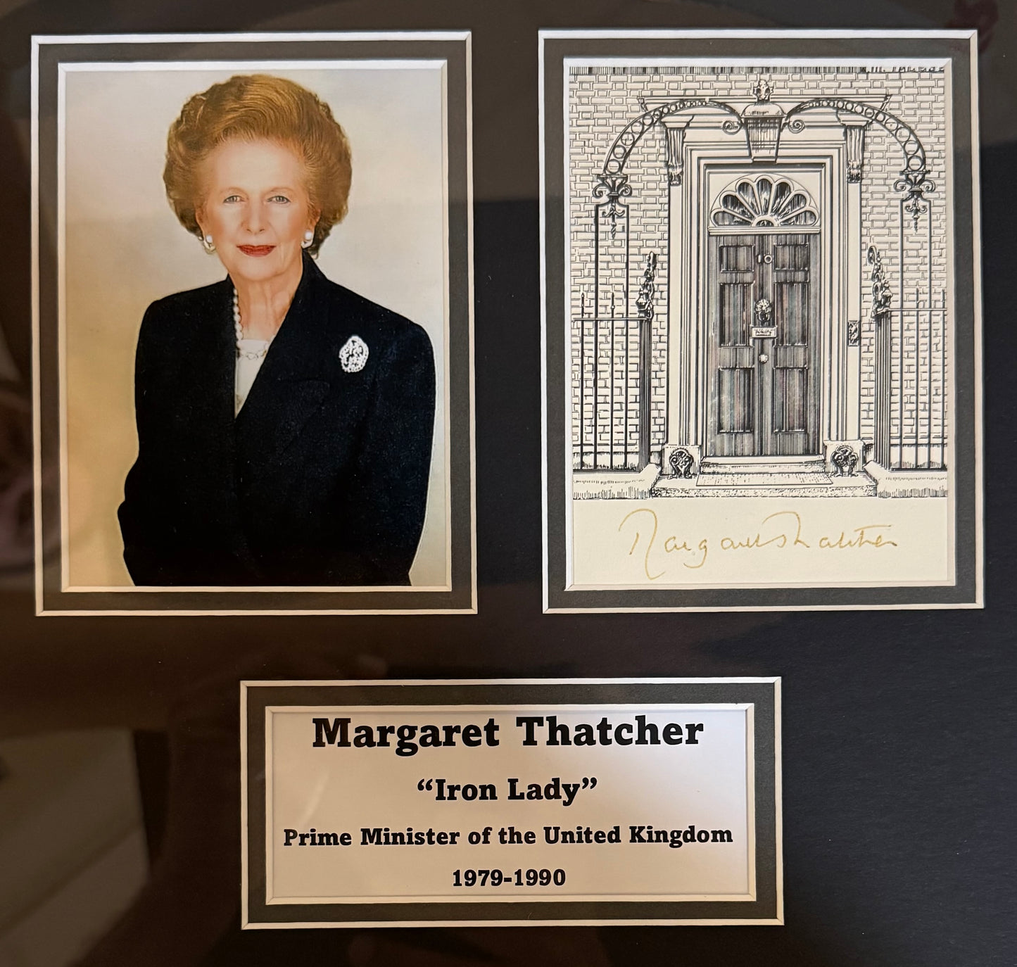 Margaret Thatcher British Prime Minister Hand Signed Postcard Photo Presentation & COA