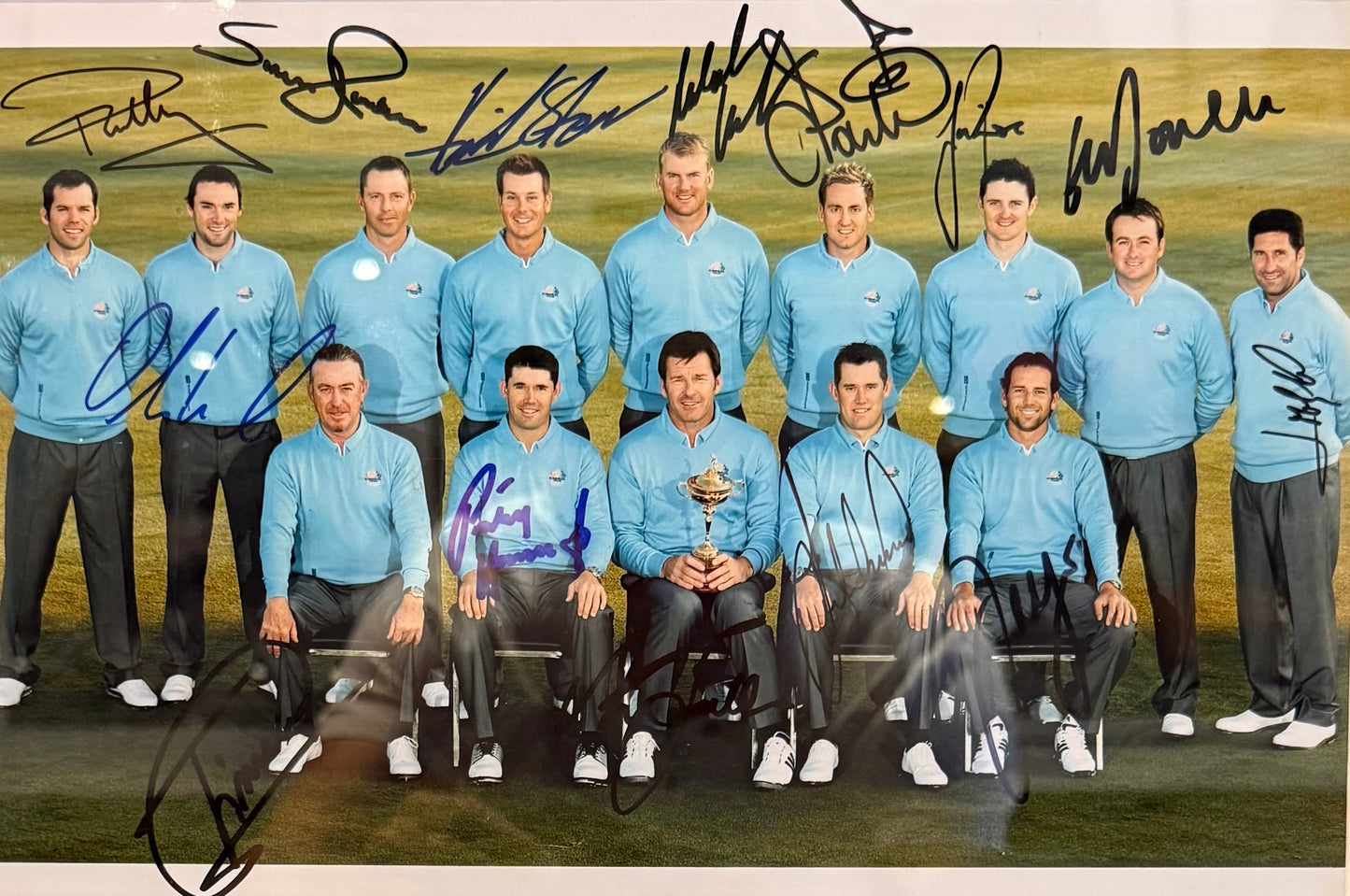 Ryder Cup 2008 Full European Team Hand Signed Photo 48cm x 45cm Professionally Framed With COA
