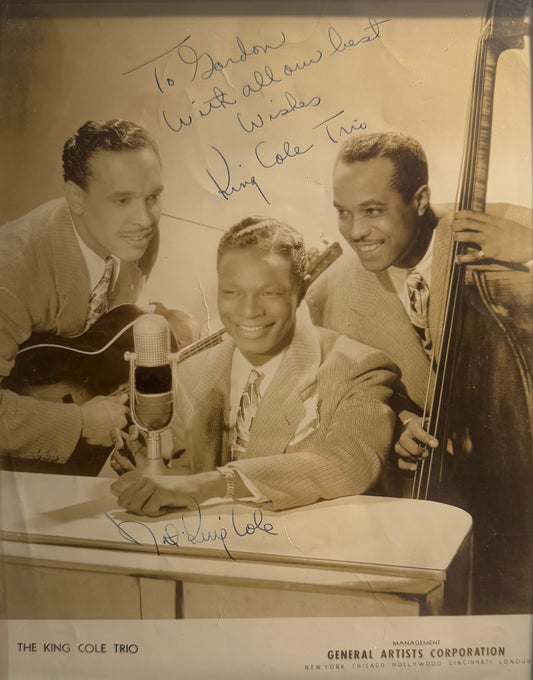 Nat King Cole, Singer, Actor, Hand Signed Framed Photo & AFTAL Member COA