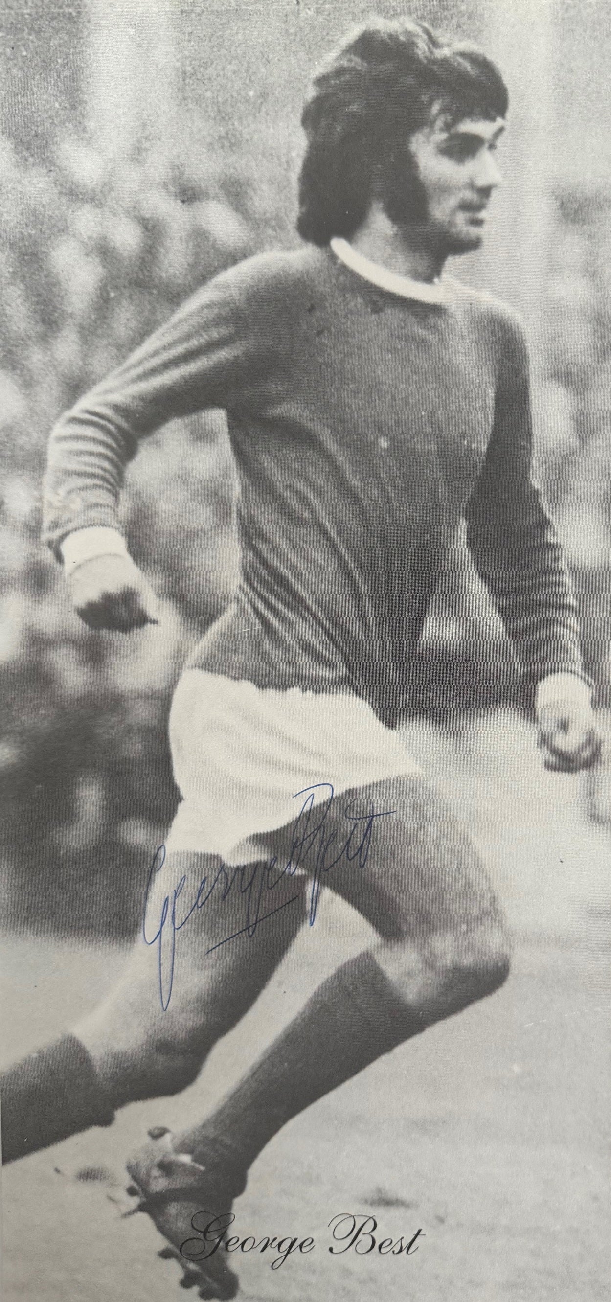 George Best, Manchester United Legend, Hand Signed Photo Presentation With COA