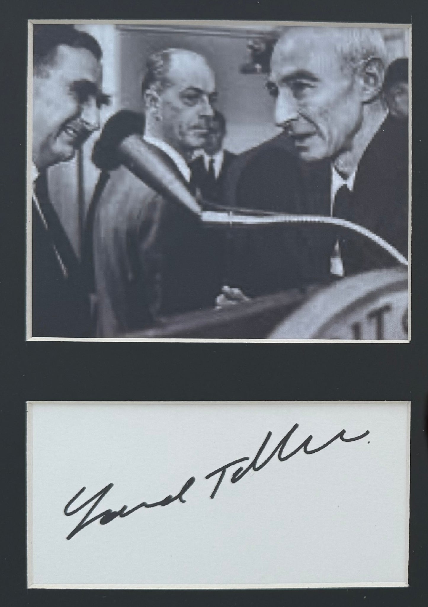 Edward Teller, Father Of The H-Bomb, Hand Signed Card Photo Presentation & IAAE COA