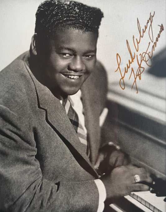 Fats Domino, Hand Signed Original Framed Photo & COA
