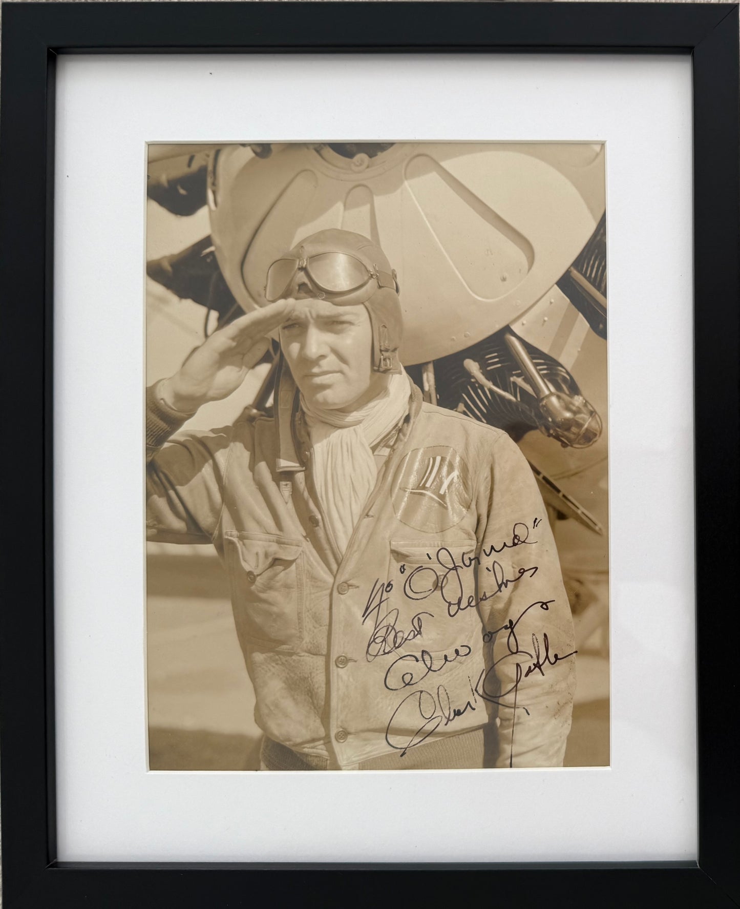 Clark Gable Framed Hand Signed Original Film Photo Presentation With COA