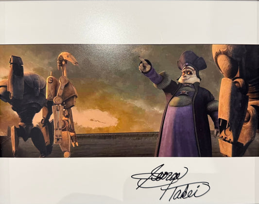 George Takei, Star Wars 'Lok Durd', The Clone Wars Hand Signed Framed Photo & COA