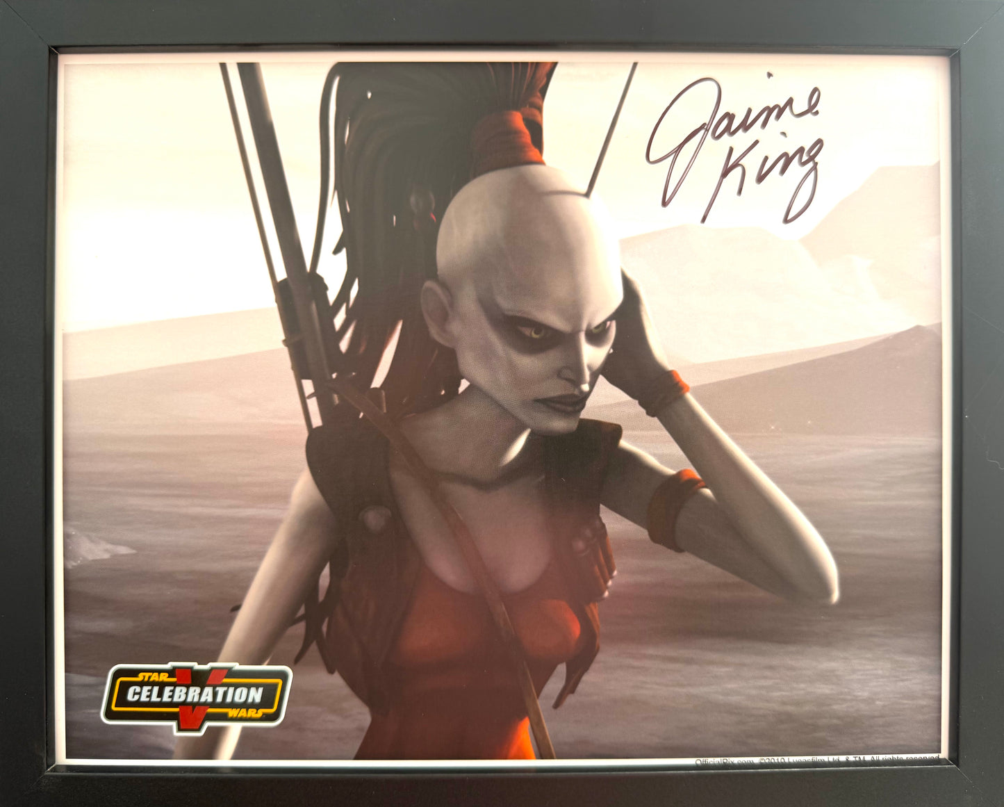 Jaime King, Star Wars 'Aurra Sing', The Clone Wars Hand Signed Framed Photo & COA