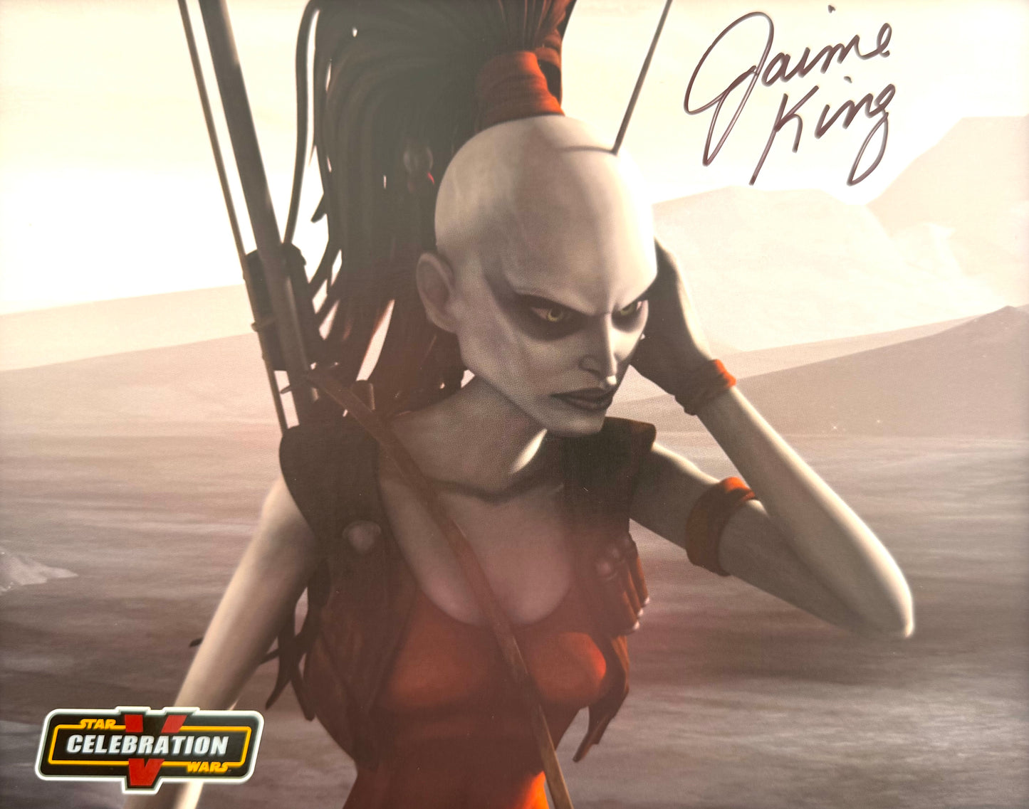 Jaime King, Star Wars 'Aurra Sing', The Clone Wars Hand Signed Framed Photo & COA
