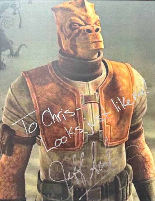 Jeff Anderson, Star Wars 'Smug', The Clone Wars Hand Signed Framed Photo & COA