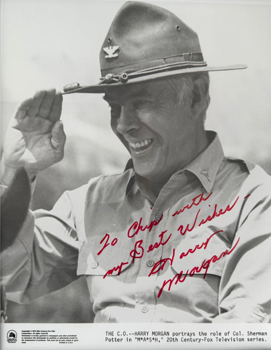 Harry Morgan Hand Signed MASH Publicity Photo (Framed 25cm x 20cm) & COA