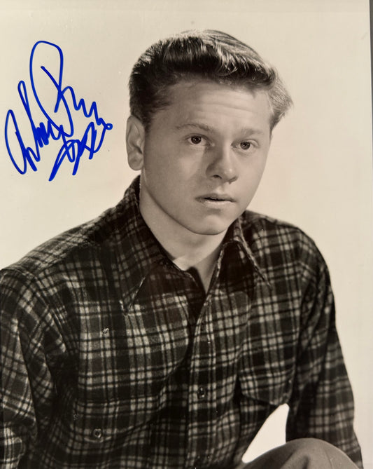 Mickey Rooney, Hand Signed Framed Original Publicity Photo With COA