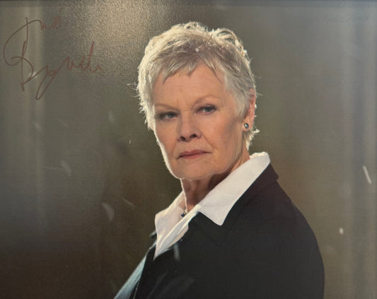 Dame Judi Dench, 007 'M' James Bond Actress, Hand Signed Photo & COA