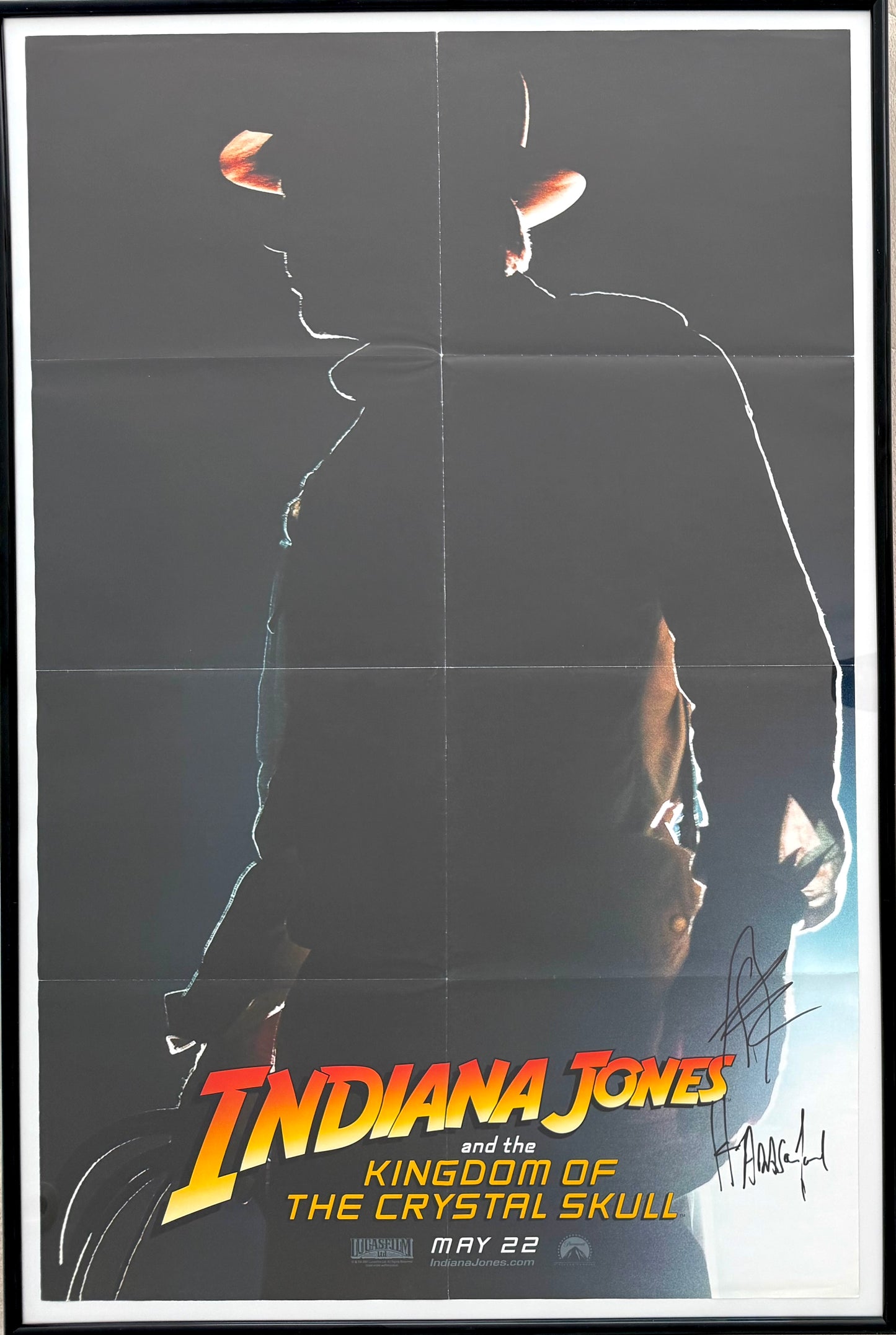 Harrison Ford, Shia LaBeouf 'Indian Jones'' Hand Signed 80cm x 60cm Poster & AFTAL COA