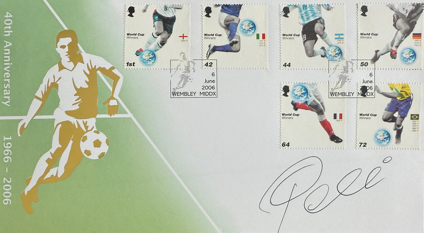 Pele - Hand Signed Framed Limited Edition 'Buckingham' FDC (First Day Cover) Presentation COA