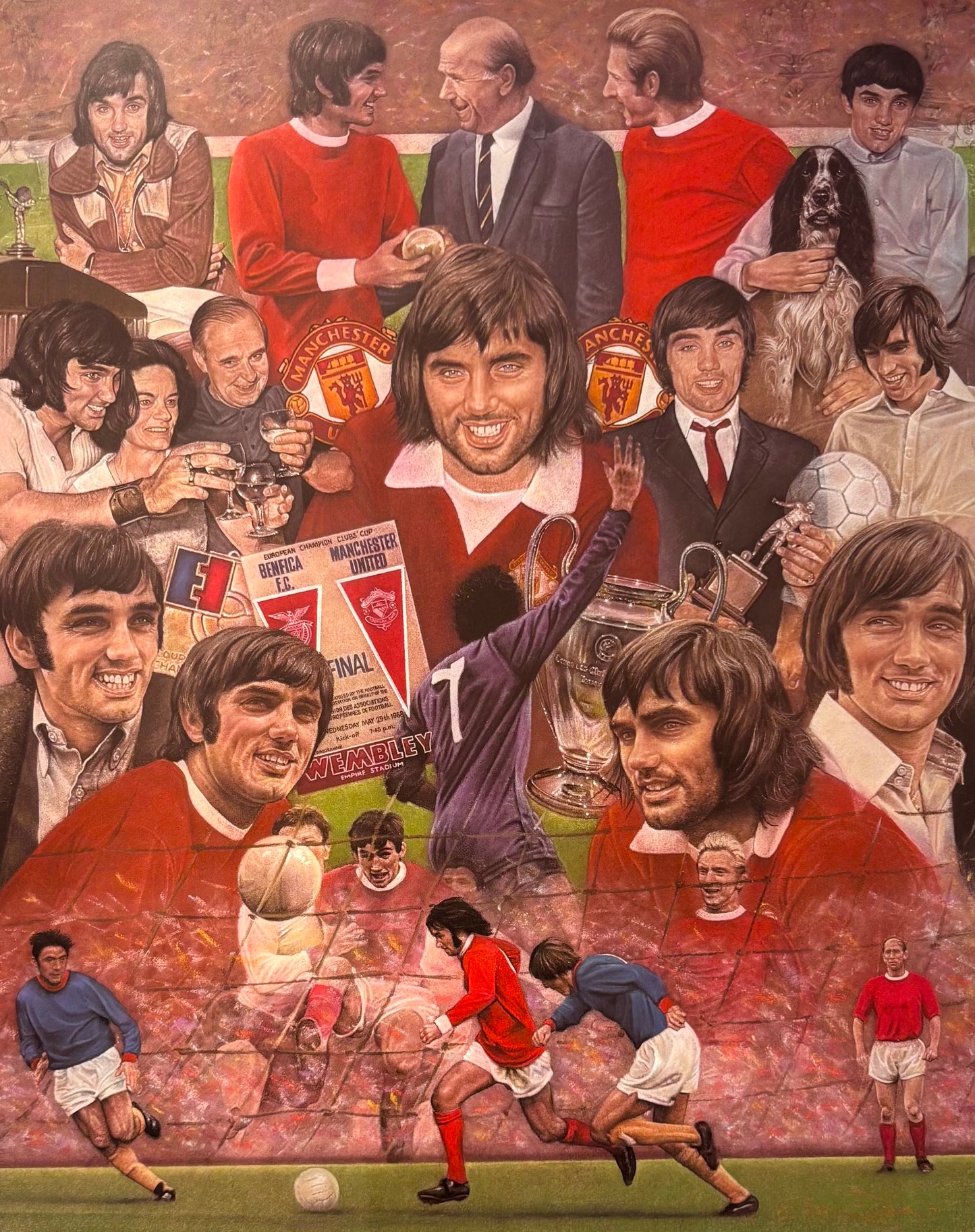 George Best, Manchester United, Stunning Hand Signed Stephen Doig Limited Edition Presentation & COA