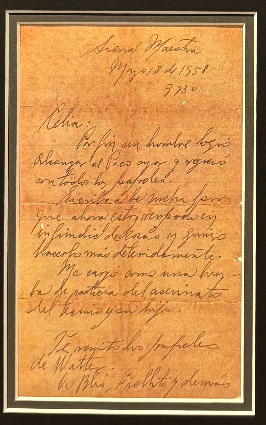 Fidel Castro, Former Cuban President, Hand Signed Letter Presentation & AFTAL COA