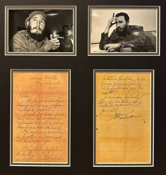 Fidel Castro, Former Cuban President, Hand Signed Letter Presentation & AFTAL COA