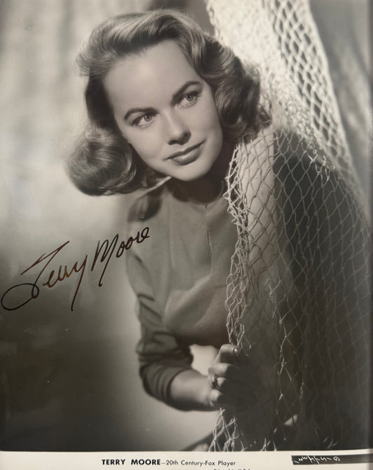 Terry Moore, Amercian Actress, Hand Signed Official Film Photo & COA