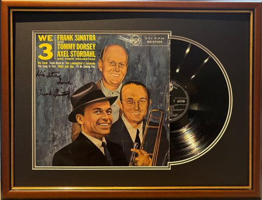 Frank Sinatra Hand Signed Framed (59cm x 45cm) 'We 3' Album With COA