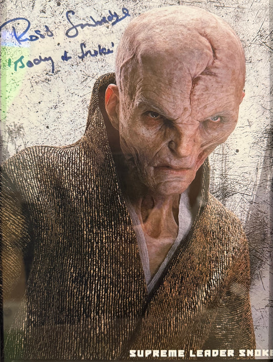 Ross Sambridge Star Wars 'Snoke' Actor, Hand Signed Framed Photo & COA