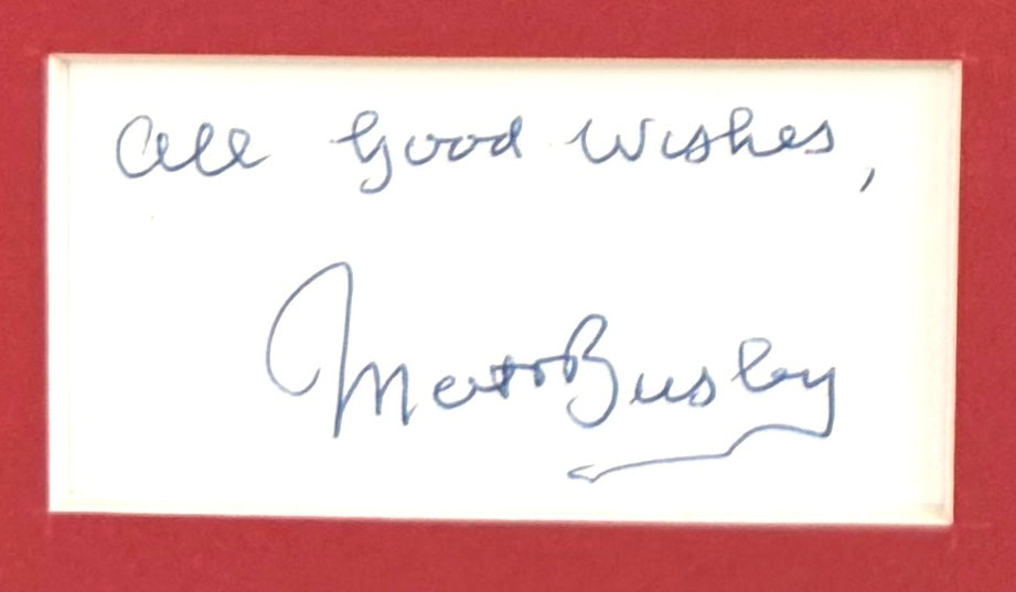 Sir Matt Busby, Manchester United Legend, Hand Signed Card with Photo Presentation & COA