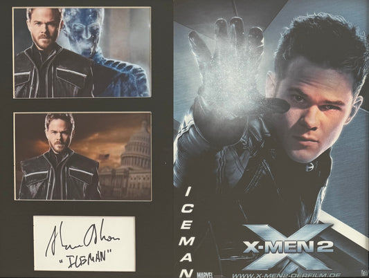 Shawn Ashmore, Marvel 'X-Men 'Iceman'' Actor, Hand Signed Card with Photo Presentation & COA