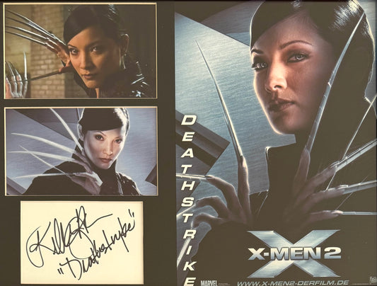 Kelly Hu, Marvel 'X-Men 'Deathstrike' Actor, Hand Signed Card with Photo Presentation & COA