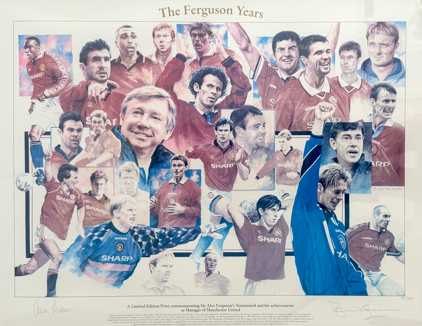 Sir Alex Ferguson, Manchester United Legend, Hand Signed Limited Edition Print & COA