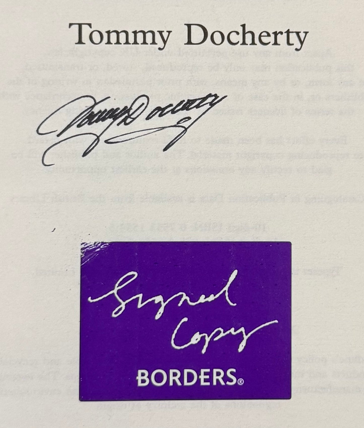 Tommy Docherty, Hand Signed Limited Edition 'My Story' Book, Manchester United Legend