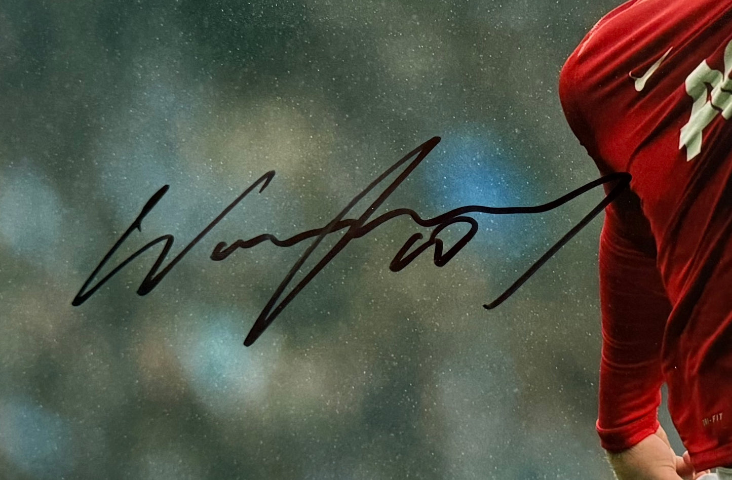 Wayne Rooney, Manchester United Legend, Hand Signed Photo With COA