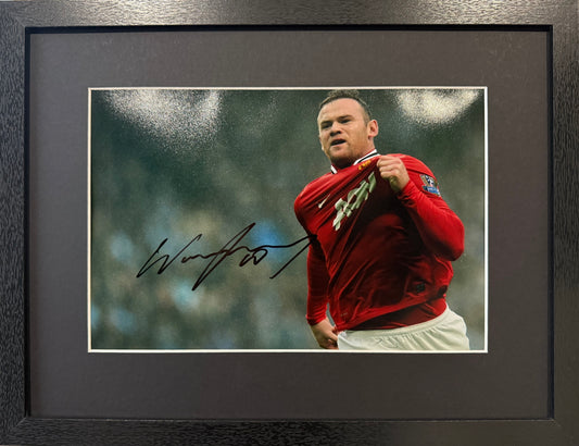 Wayne Rooney, Manchester United Legend, Hand Signed Photo With COA