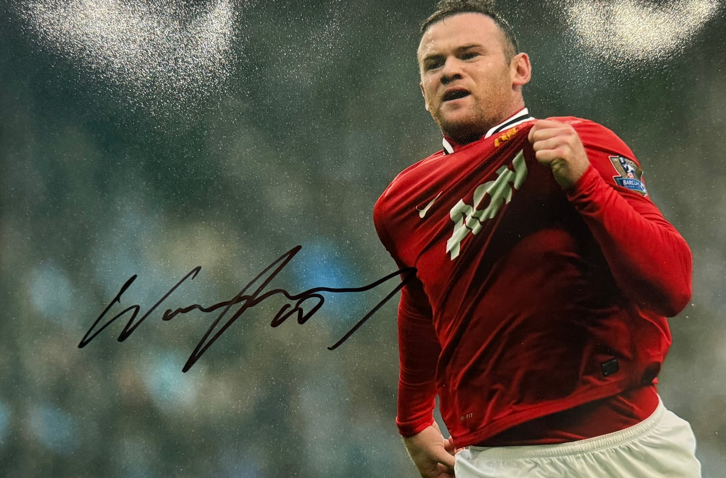 Wayne Rooney, Manchester United Legend, Hand Signed Photo With COA