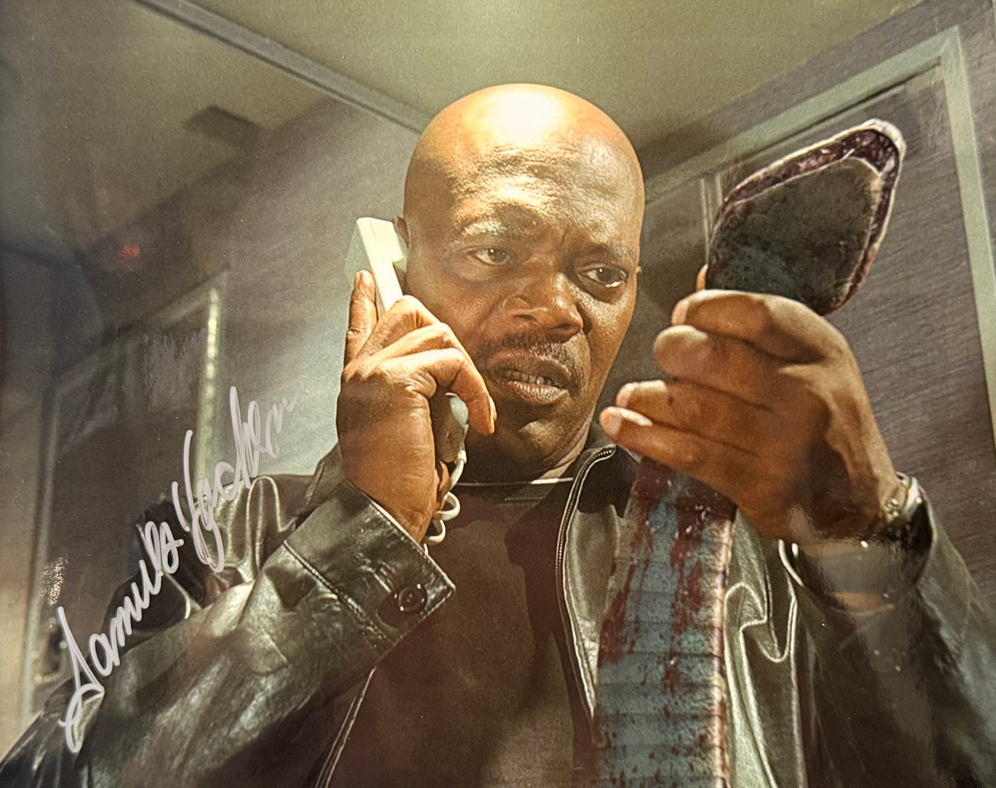 Samuel L. Jackson Hand Signed Framed 40cm x 30cm 'Snakes On A Plane' Film Photo & COA