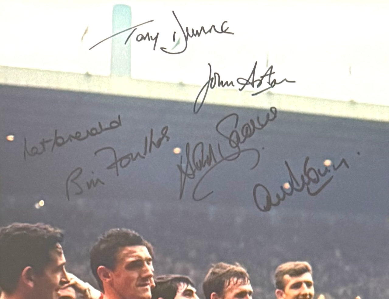 Manchester United Multi-Hand Signed 1967 League Winners Photo & UACC COA