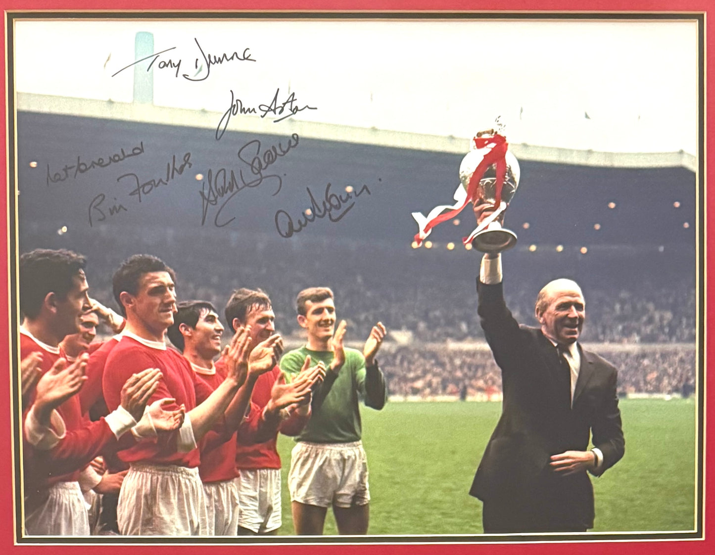 Manchester United Multi-Hand Signed 1967 League Winners Photo & UACC COA