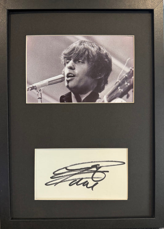 Georgie Fame, Hand Signed Framed 30cm x 20cm Card/Photo Presentation & COA