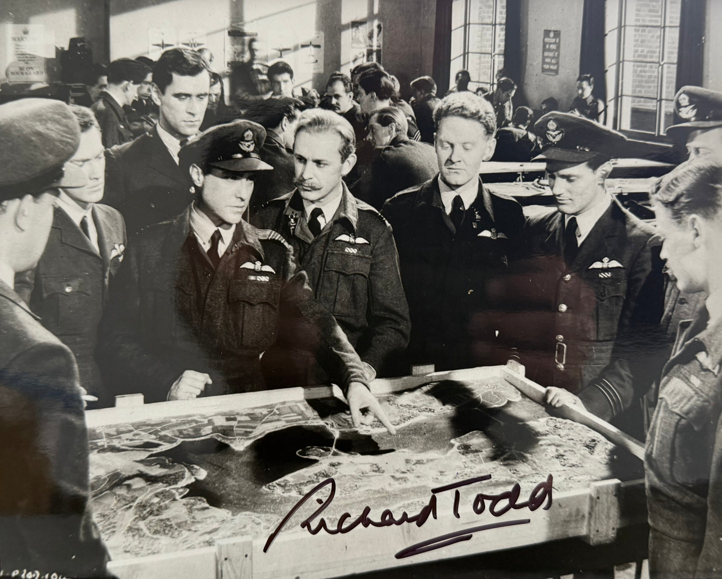 Richard Todd, Hand Signed Dam Busters Film Publicity Photo & AFTAL Member COA