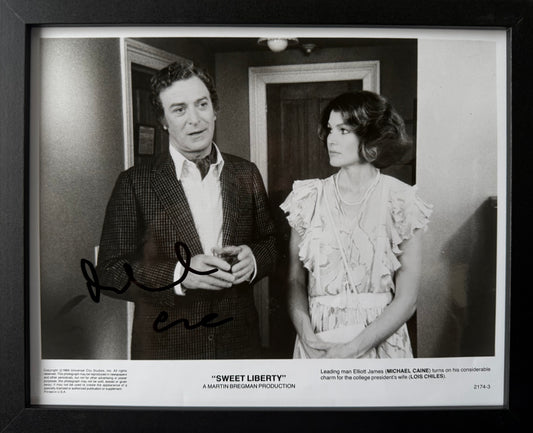 Michael Caine, Hand Signed 'Sweet Liberty' Original Film Photo & AFTAL Member COA