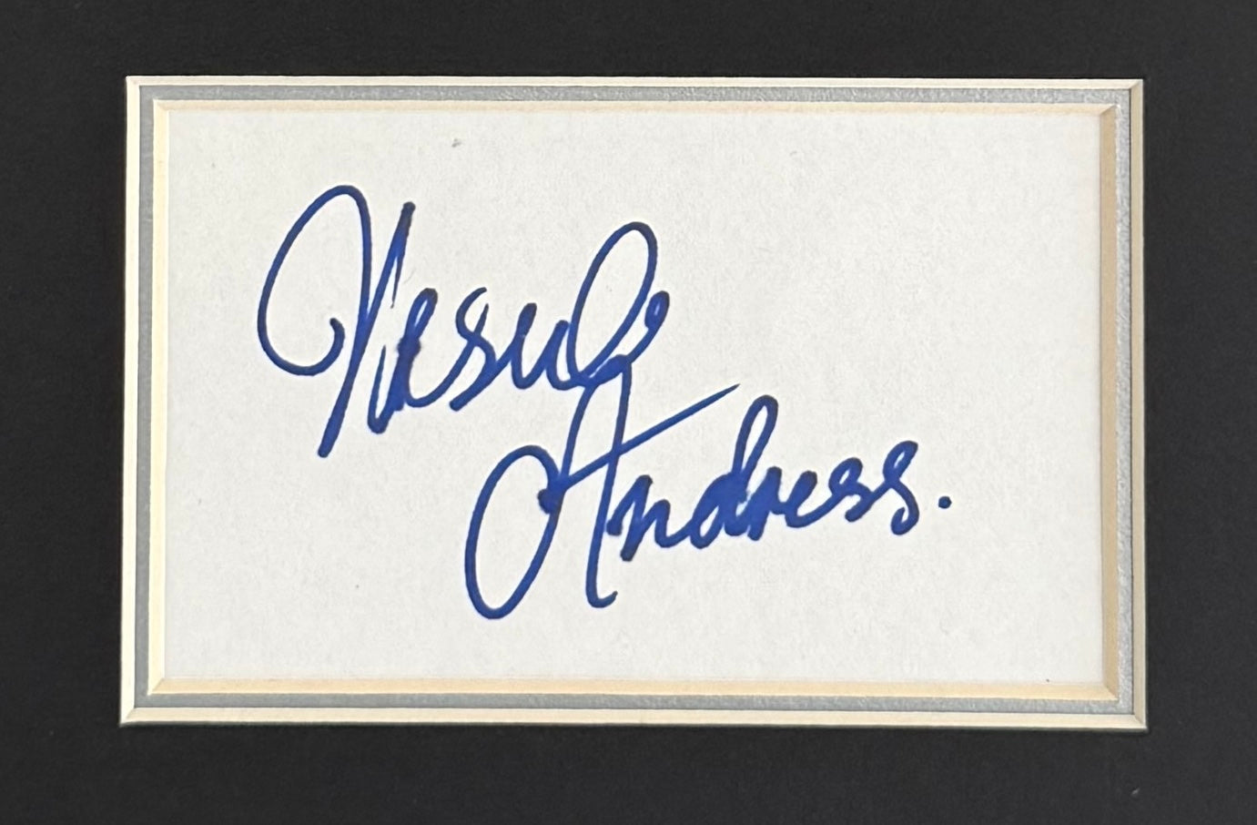 Ursula Andress, 007 'Honey Ryder' James Bond 'Dr. No' Actress, Hand Signed Card Presentation & COA